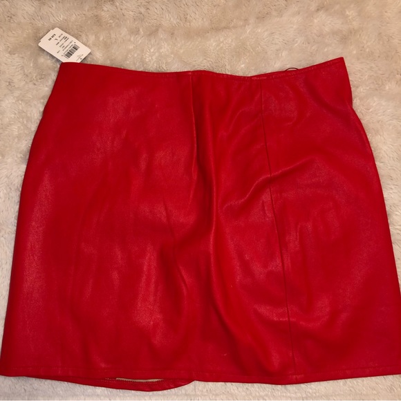 Never worn Faux Leather Skirt - Picture 3 of 5